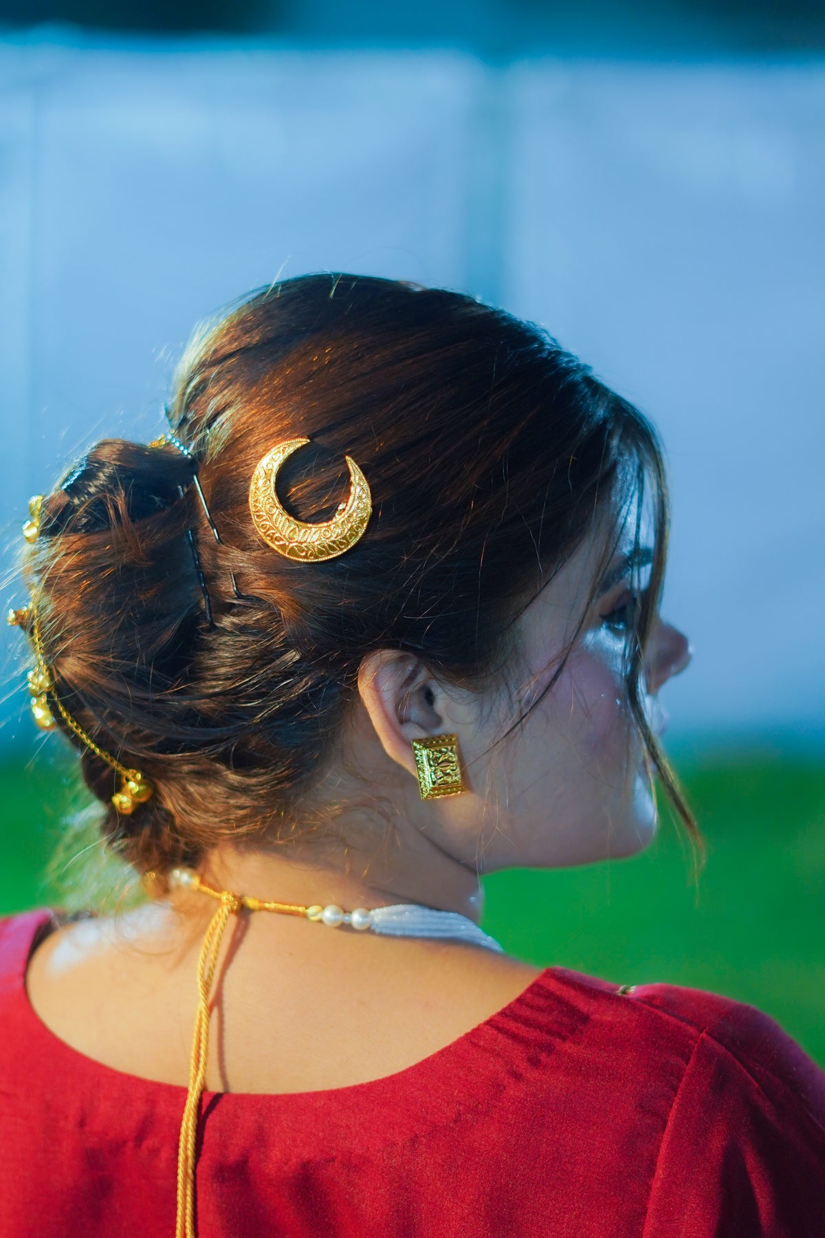 Indian Thappa Moon Hair Clip