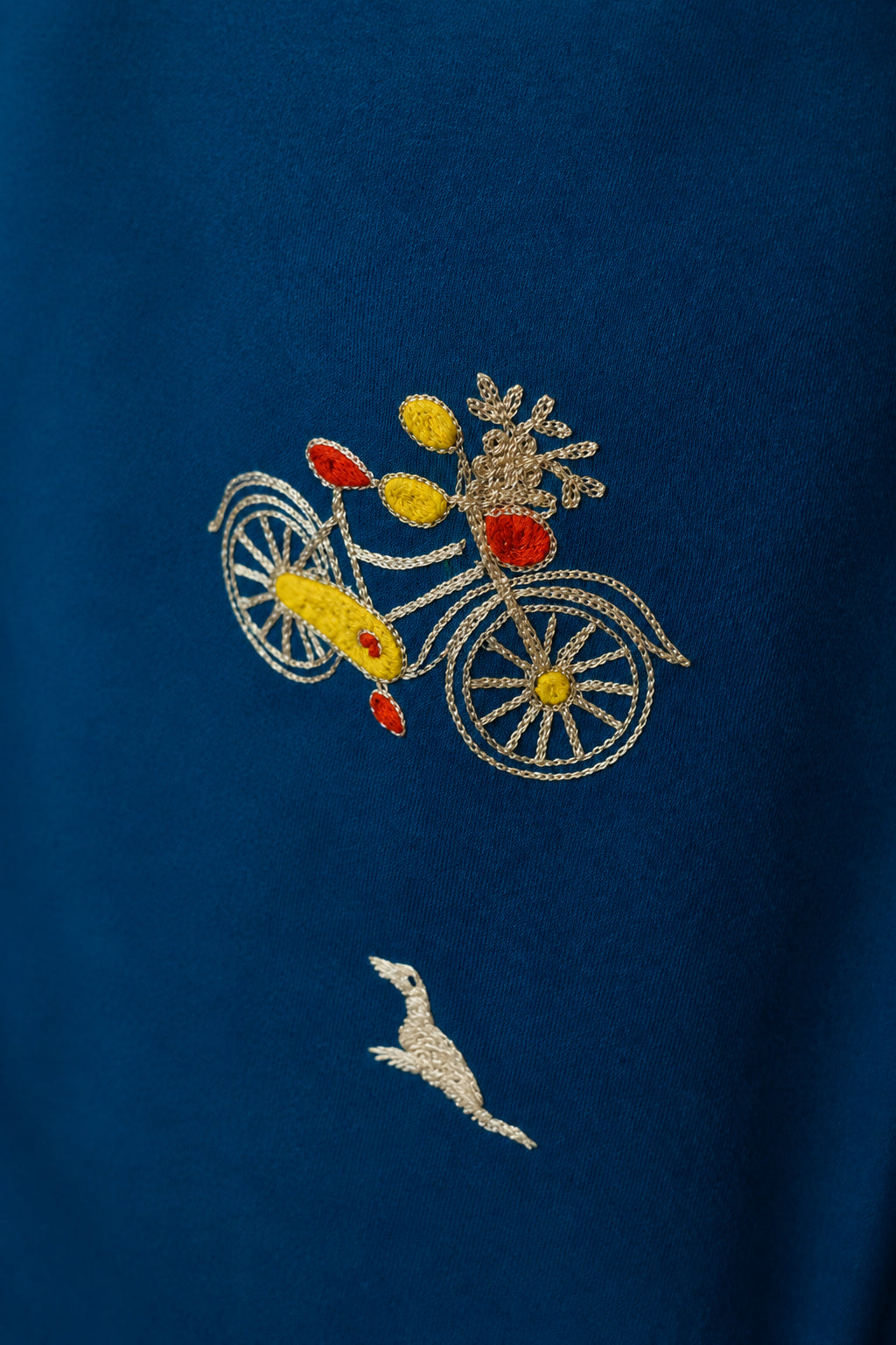 Blue Embroidered T-Shirt