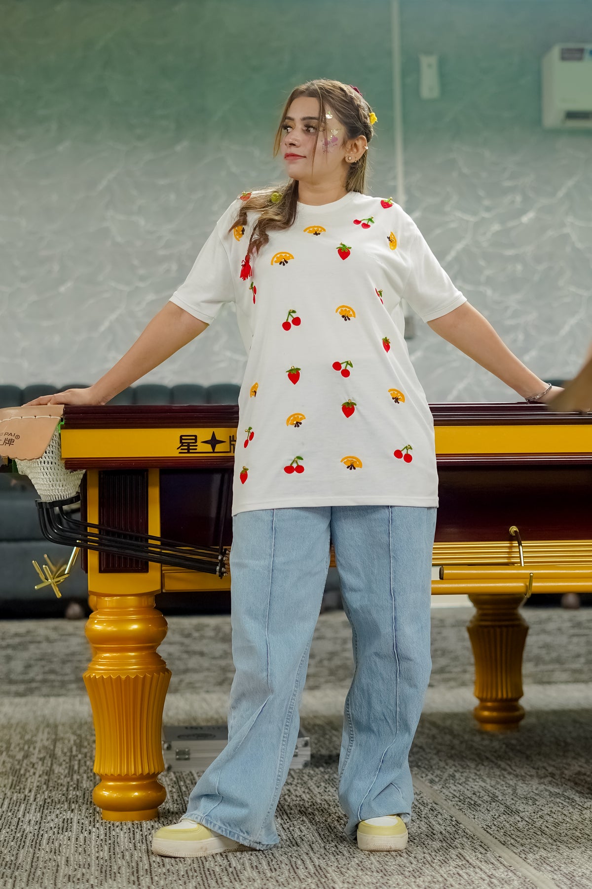 Fruit Embroidered T-Shirt