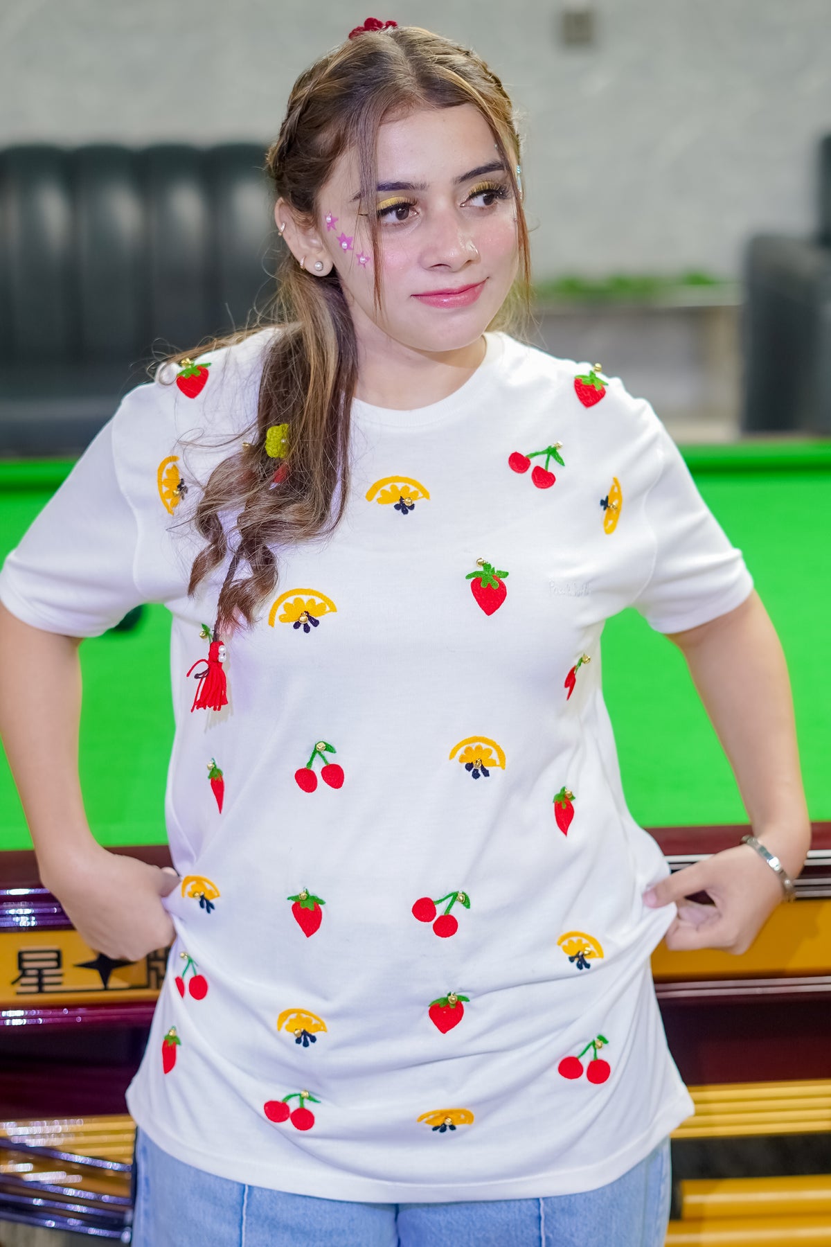 Fruit Embroidered T-Shirt