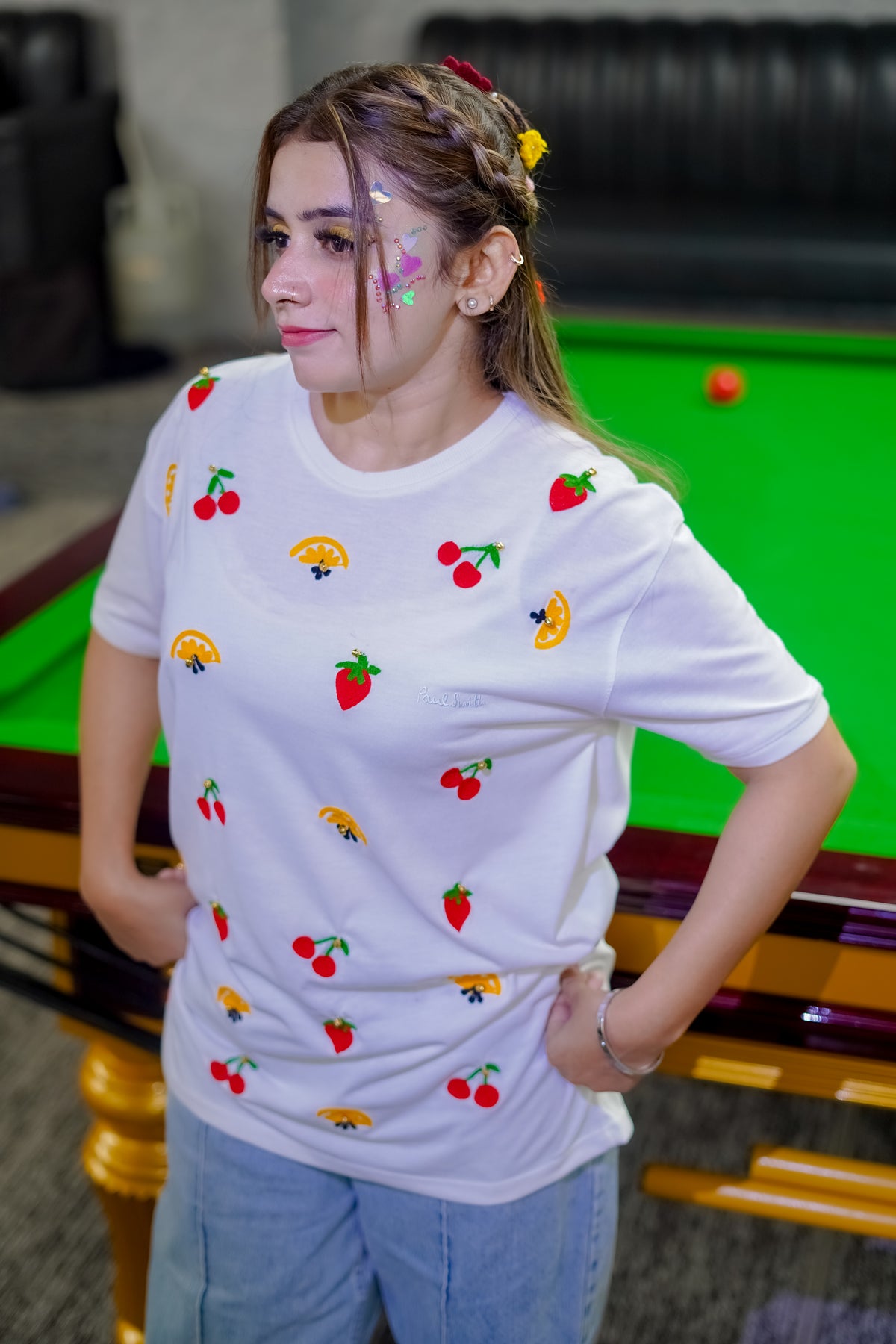 Fruit Embroidered T-Shirt