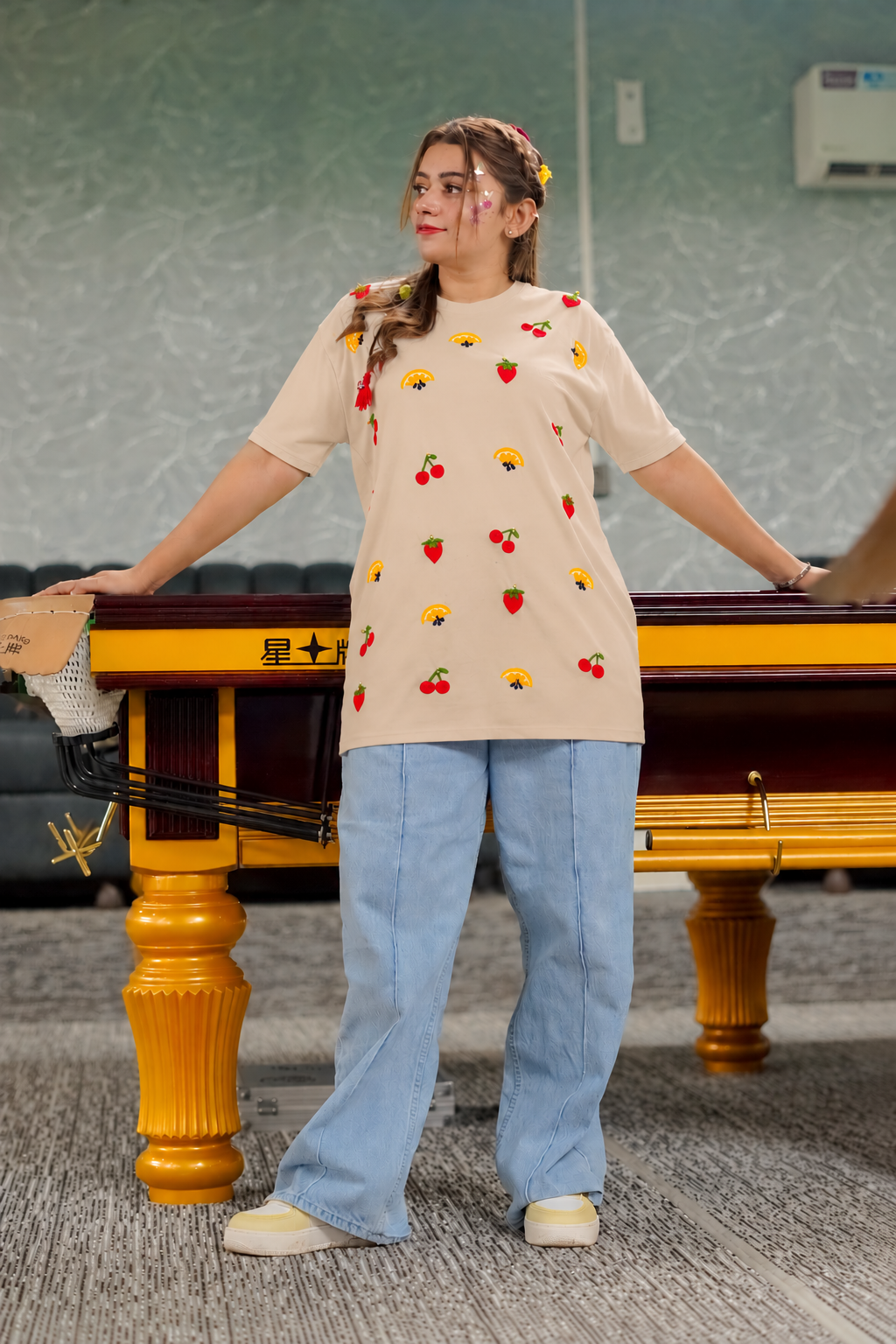 Fruit Embroidered T-Shirt