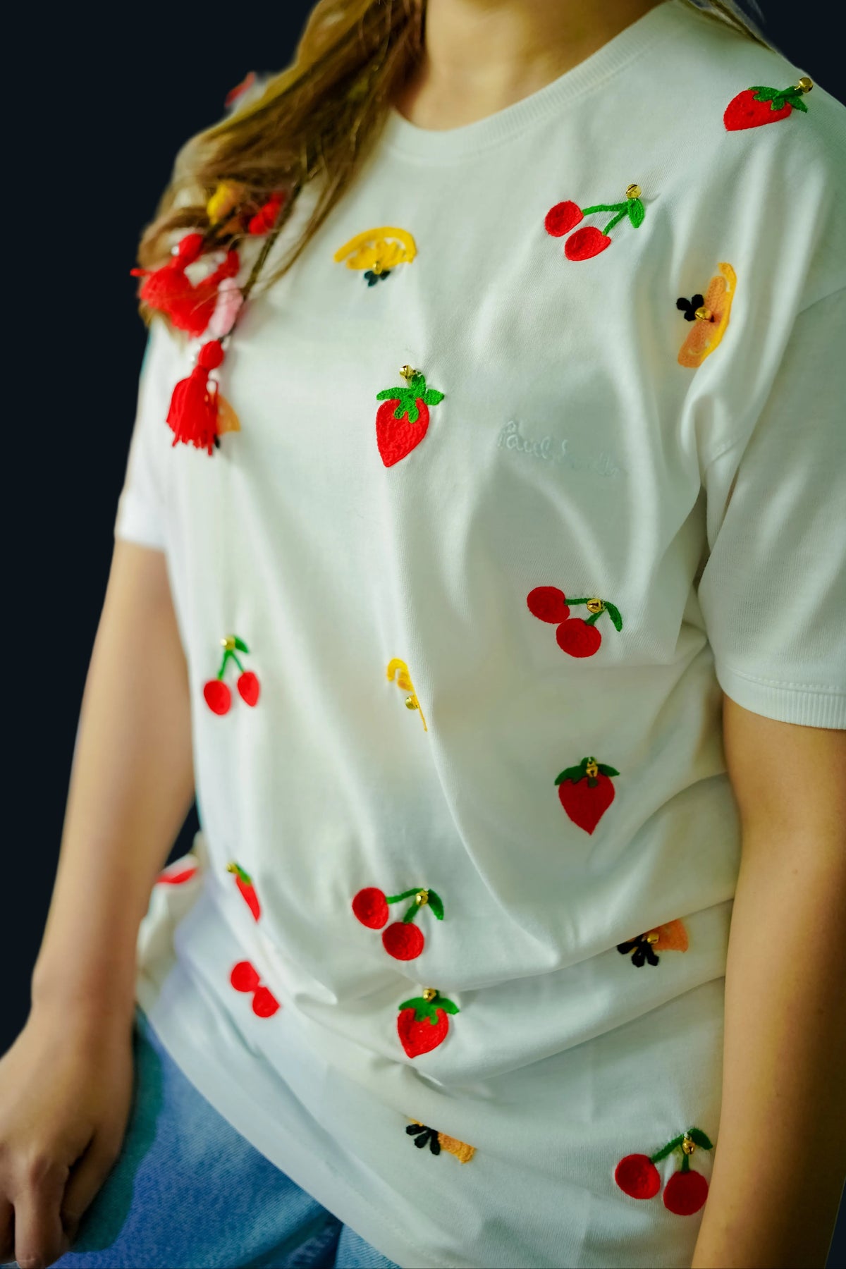 Fruit Embroidered T-Shirt