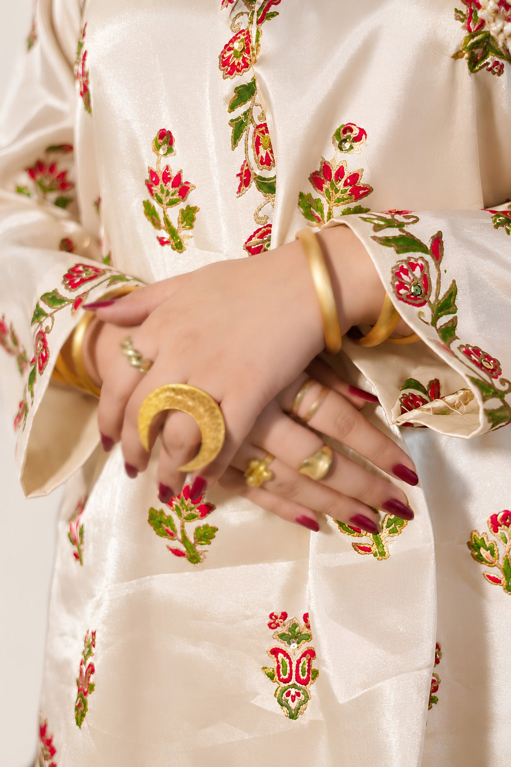 Golden Block Print Suit