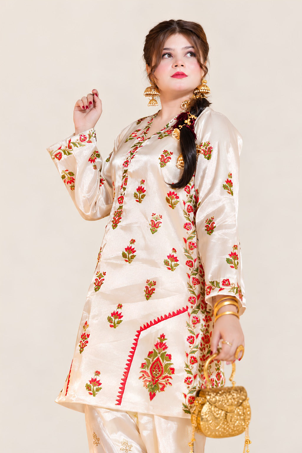 Golden Block Print Suit