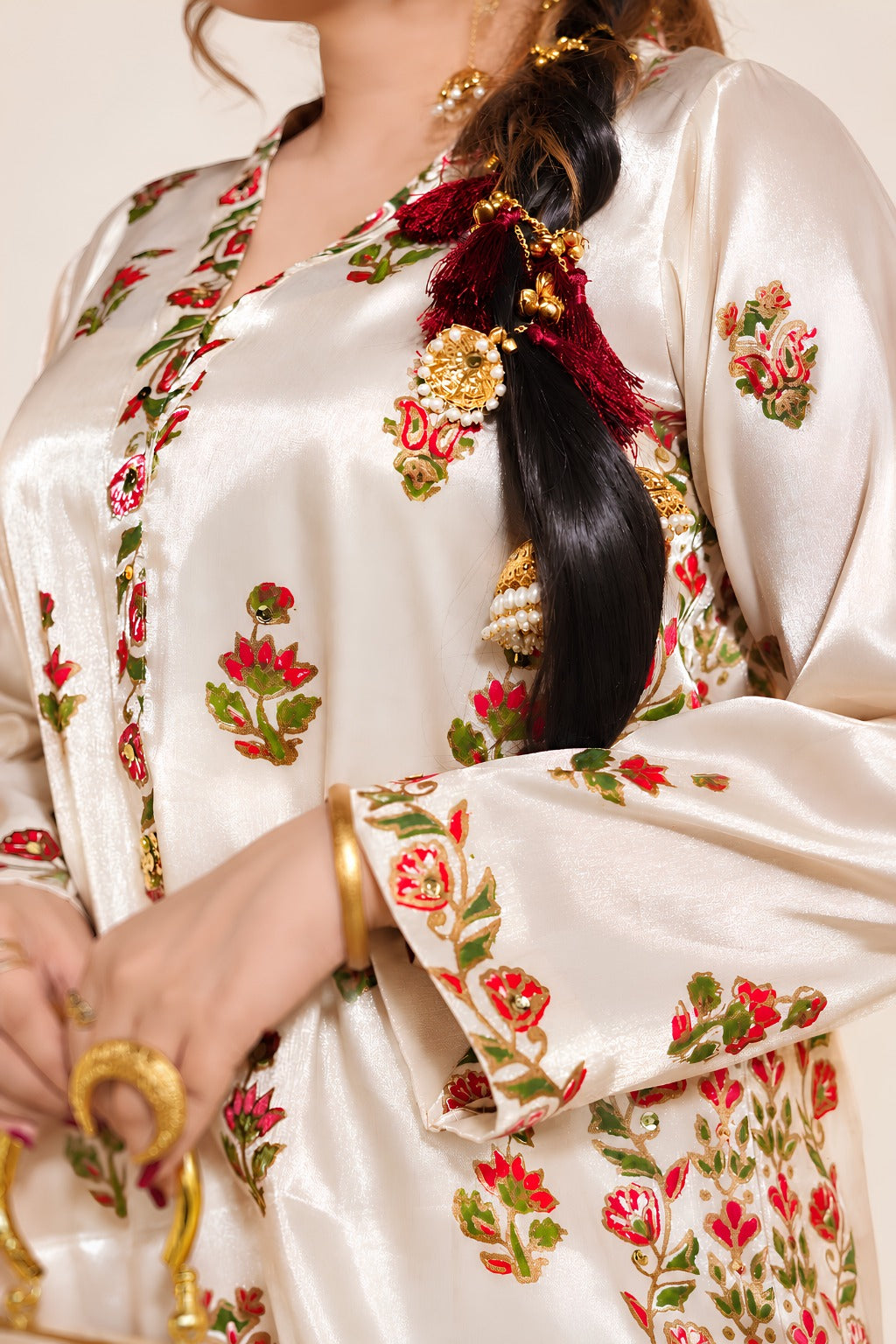 Golden Block Print Suit