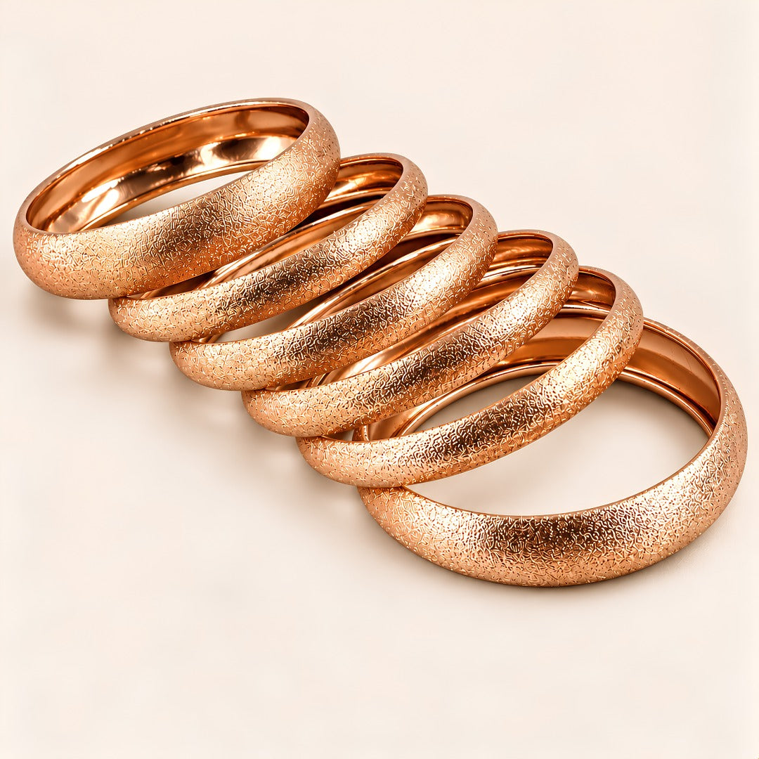 Gold Sandblasted Bangles